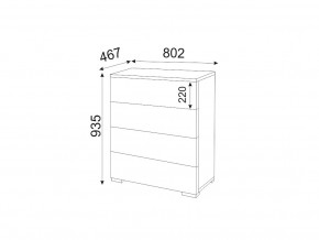 М05 (ручка торцевая) Комод (4 ящика) в Тарко-Сале - tarko-sale.magazin-mebel74.ru | фото