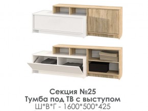 секция №25 тумба под ТВ (с выступом) в Тарко-Сале - tarko-sale.magazin-mebel74.ru | фото