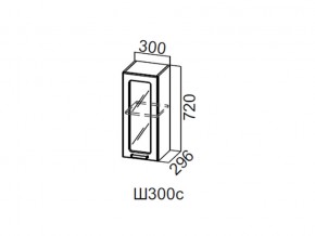 Ш300с/720 Шкаф навесной 300/720 (со стеклом) в Тарко-Сале - tarko-sale.magazin-mebel74.ru | фото