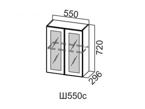 Ш550с/720 Шкаф навесной 550/720 (со стеклом) в Тарко-Сале - tarko-sale.magazin-mebel74.ru | фото