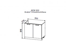 Шкаф нижний ДСМ800 под мойку в Тарко-Сале - tarko-sale.magazin-mebel74.ru | фото