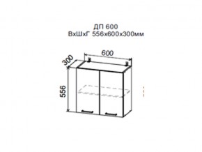 Шкаф верхний ДП600мм с 2-мя дверками в Тарко-Сале - tarko-sale.magazin-mebel74.ru | фото